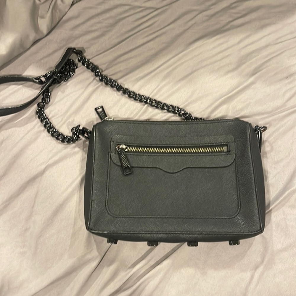 rebecca minkoff black with black chain bag